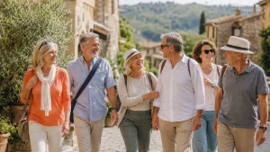 Anziani Amici Viaggio Europa