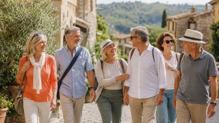 Anziani Amici Viaggio Europa