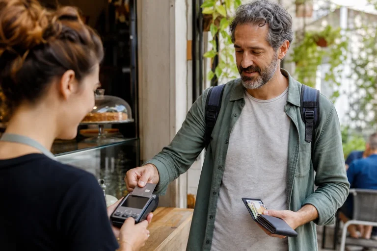 Viaggiatore paga all’estero con carta e conserva una piccola somma in contanti