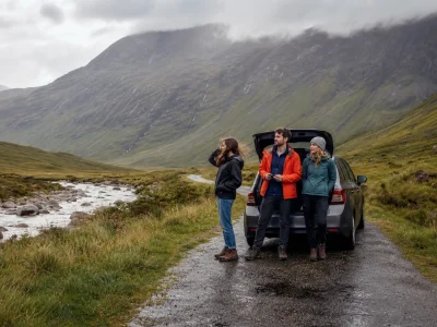 Highlands scozzesi: vento, strade strette e rifugi improvvisati