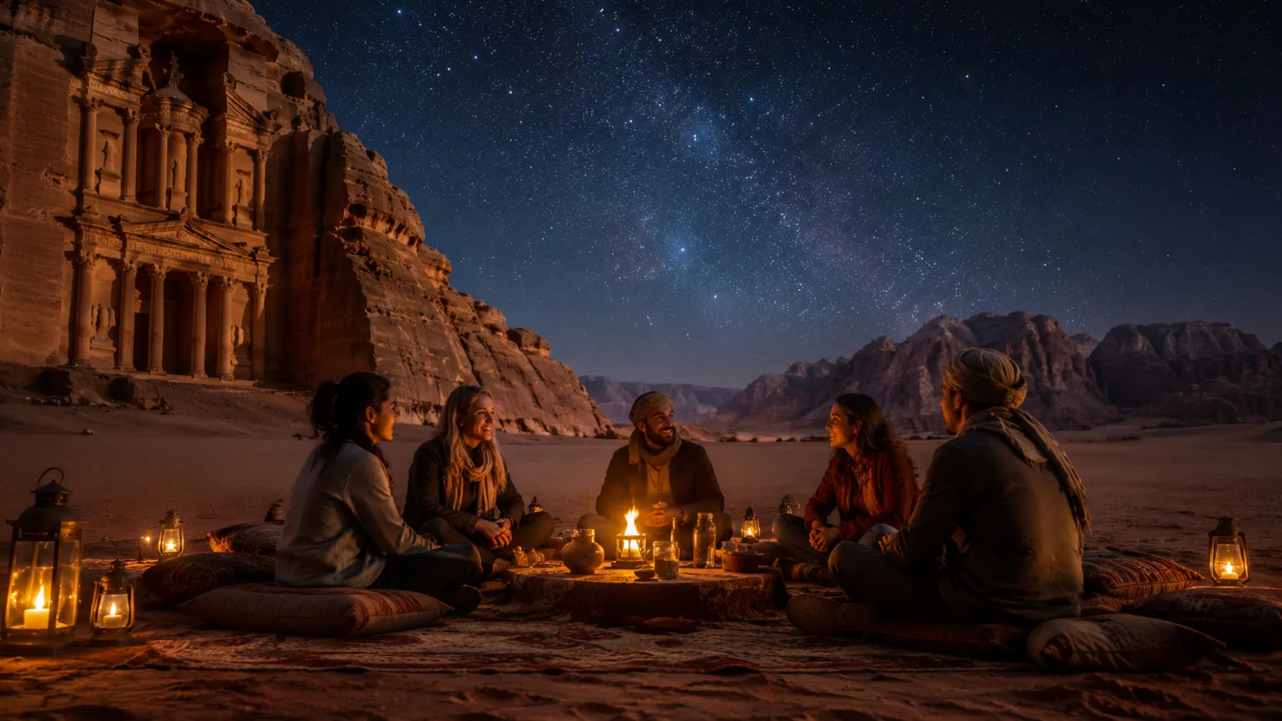 Giordania Petra Wadi Rum Deserto Gruppo